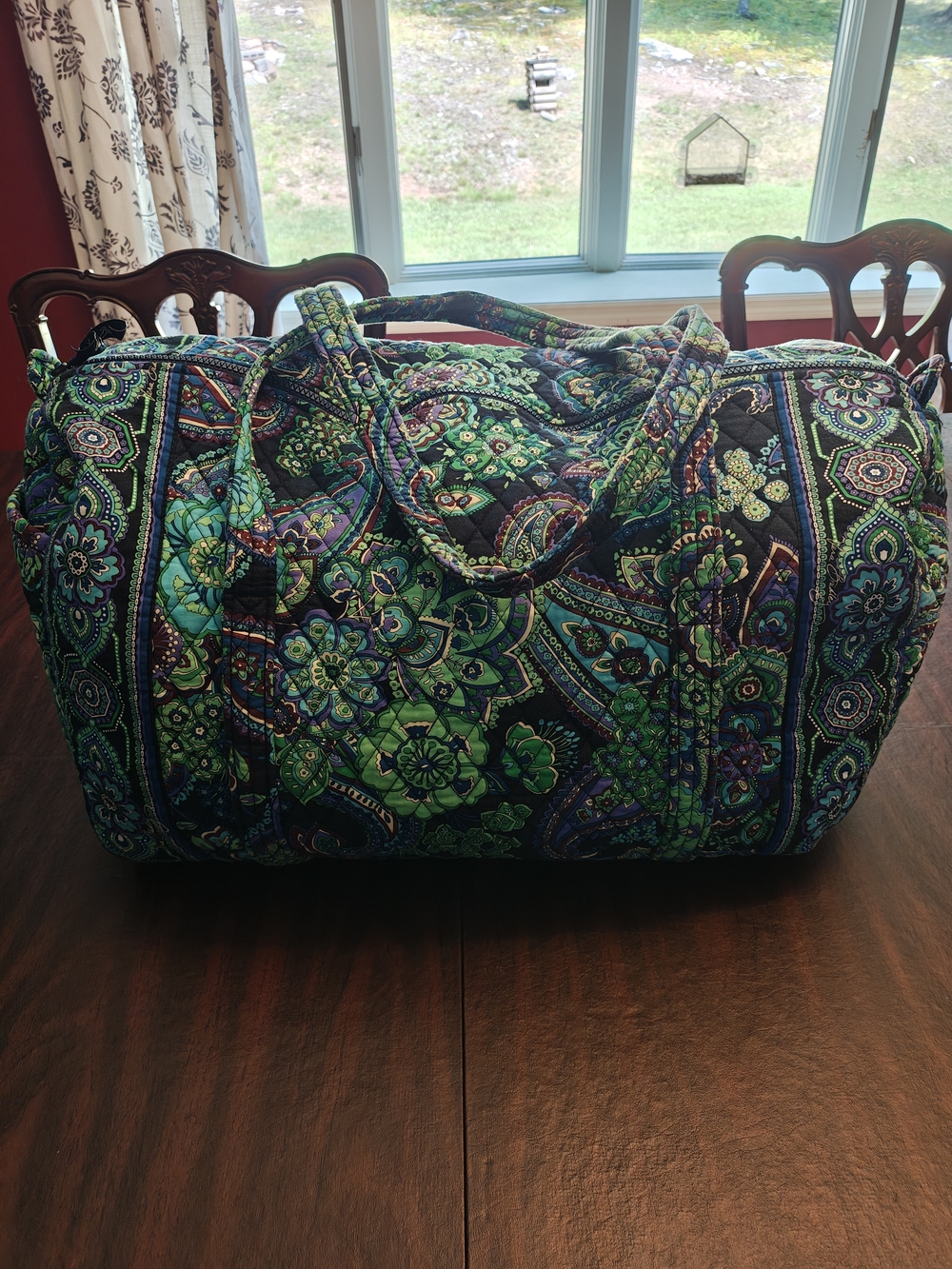 3 Piece Vera Bradley Blue Rhapsody Paisley Duffle Bags And Shoulder Bag - Picture 4 of 16